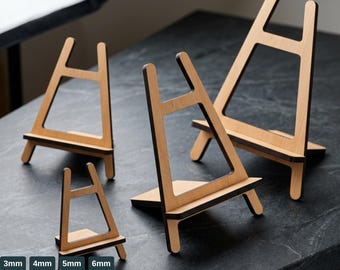 Easel Stand Template 4 Sizes Tabletop Menu Holder Wood Display Stands Plywood Sign Holder
