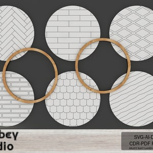 May include: Set of eight different tile patterns for laser cutting. The patterns include brick, herringbone, diamond, and more. SVG-AI-DXF CDR-PDF FILES READY EASY LASER CUT FILES