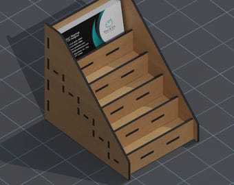 Business card holder - Card Organizer display Stand - Wood Laser Cutting Plans Svg Dxf Ai Cdr 563