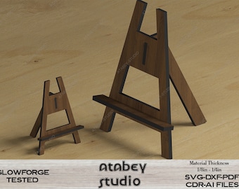 Photo Frame Easel Stand Laser Cut Files /Pic Holders Template / Wood Display Stand Vector Plans SVG CDR DXF Ai 484
