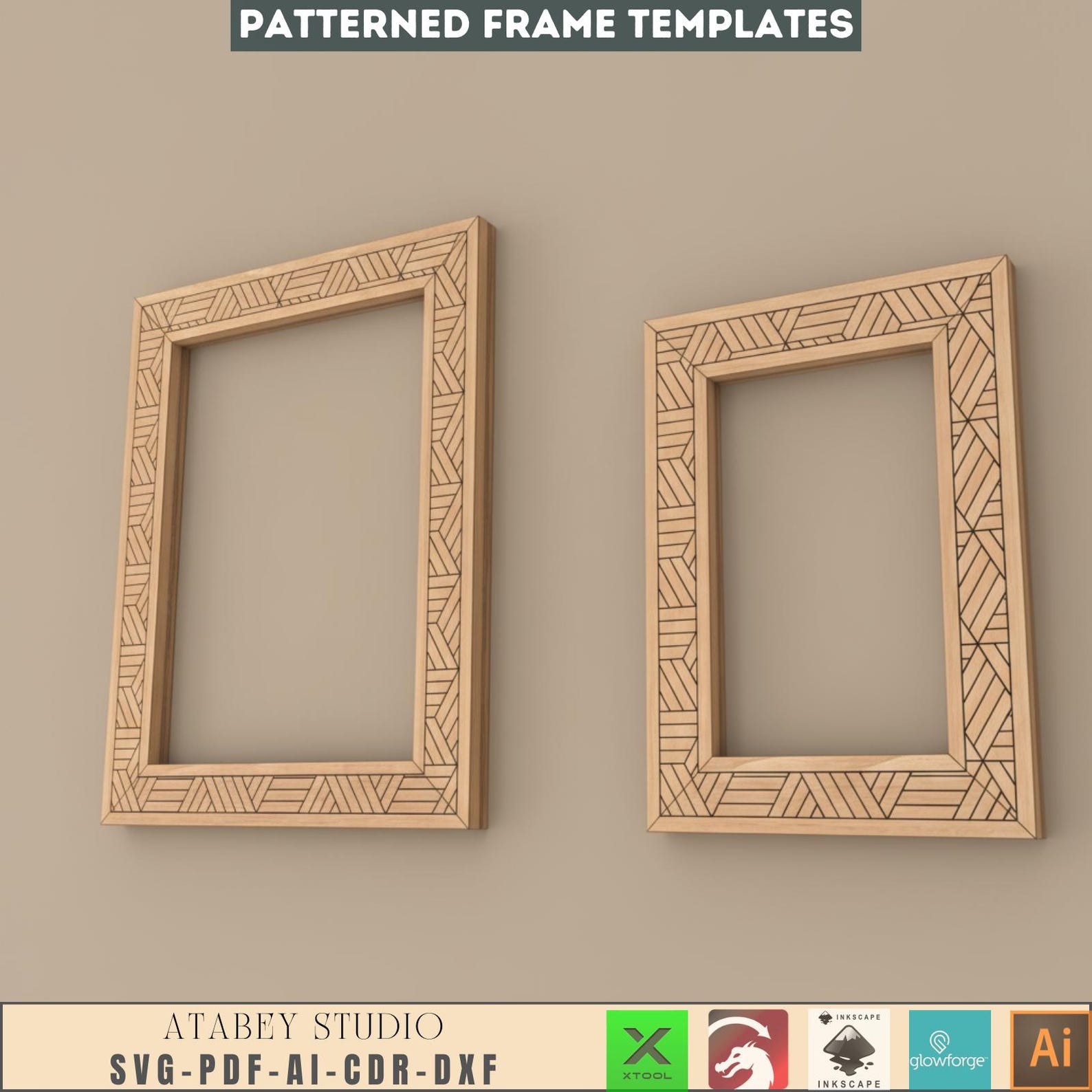 DIY Laser Cut Frame Set - Intricate Patterned Frames for Stylish Wall ...