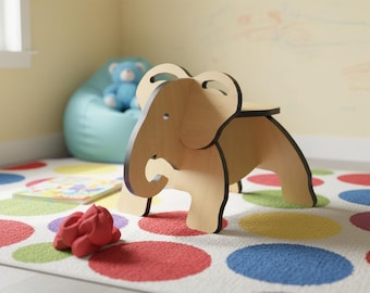 3D Wooden Elephant Toy - Perfect for Baby Showers and Safari-Themed Nursery Décor-Laser Cut Wooden Elephant 333