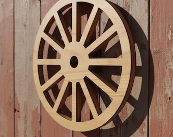 Wagenwiel ambachtelijke vorm - rustieke ossenwagenwielen - perfect voor lasergesneden ontwerpen en doe-het-zelfdecoraties