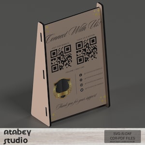 Personalisiertes Social Media QR-Code-Zeichen für einfache Verbindung / anpassbares Mini-QRCode-Zeichen und mehr 858