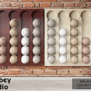 Portacialde moderno / Organizer da parete in legno per capsule di caffè 703