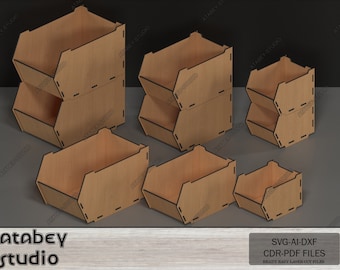 Desk Organizer Stackable Storage Box Svg - Wood Desktop Organizer Storage Bin 575
