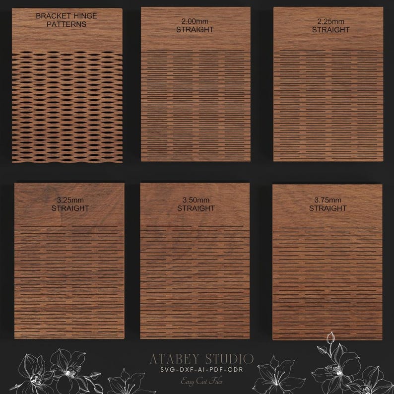 Living Hinge Laser Cut Patterns for Flexible Wood Projects | Perfect ...