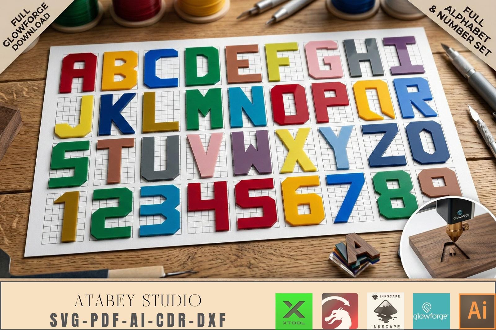 Alphabet and Numbers Quilt Pattern / 26 Letters Quilt Blocks / 0 to 9 ...