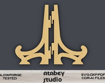 DIDUDIDU Lot De 4 Supports D'assiettes Pour Présentation - Chevalet En Fer De 7,6 Cm Pour Assiettes Décoratives, Cadres Photo, Art De Table - Doré