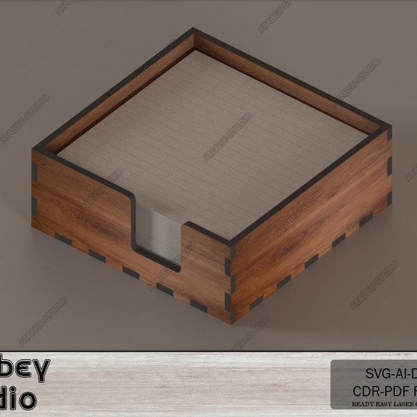 Modular Wooden Desk Organizer Laser Cut Files - Customizable Office Accessory Design 607