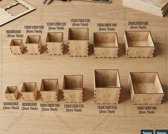 Laser Cut Wooden Box Designs - Easy DIY Craft Projects - Versatile Wood Boxes Plan 655