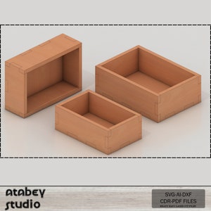 DIY Stacking Boxes - Interlocking Wooden Box Plans for Laser Cutting ...