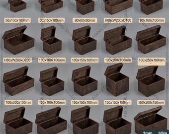 Wooden Keepsake Box Laser Cutting Templates Bundle Living Hinge Storage Organizer 997