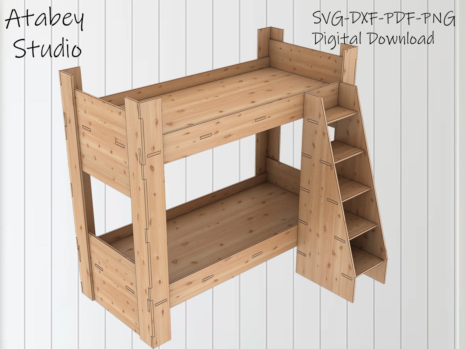 Bunk cutting svg file loft bed 1/8inch plywood Etsy