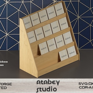 Houten Craft Fair Point of Sale gekaarde oorbellen displaystandaard / lasergesneden SVG, DXF, Ai 469