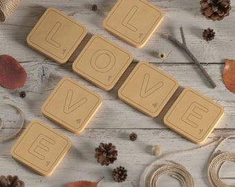 Laser Cut Scrabble Tiles - Alphabet Files for Personalized, A-Z Wooden Scrabble Letters  892
