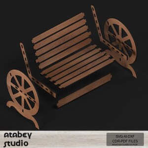 DIY Wooden Garden Bench Laser Cut Design Perfect for Miniature Projects ...