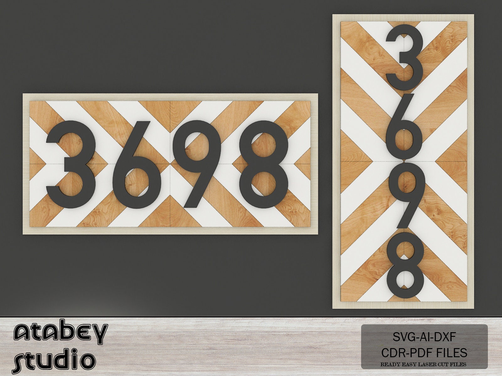 Laser Cut Address Number Sign - Elegant Property Plaque - Modern ...