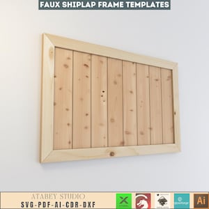 Faux Shiplap Sign Backers, Laser cut files SVG DXF vector plans, glowforge file svg, laser cut template, laser svg, laser cutting files 132 image 4