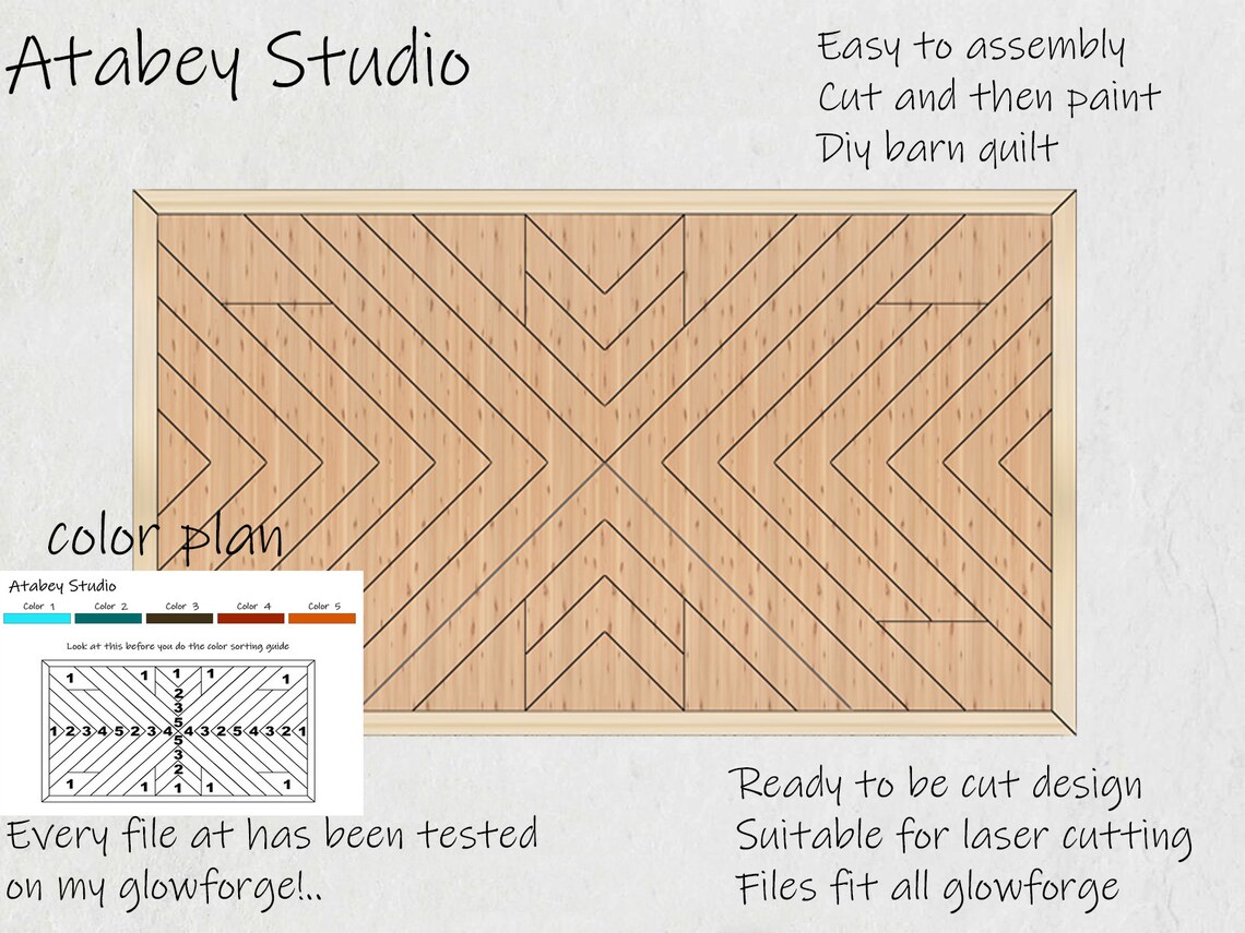 Aztec Barn Quilt Svg Laser Cut Files for Glowforge Projects Wall Art ...