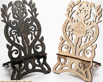 Celtic Tree of Life Phone Stand SVG Laser Cut Viking Wood Display Holder 1022