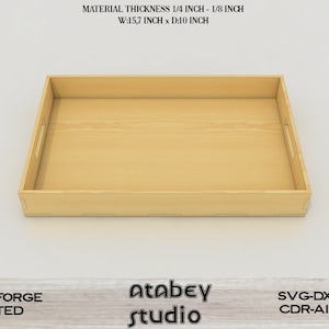 Bandeja de madera para servir hecha a mano - Manualidades caseras - Bandeja rústica para servir cortada con láser - Descarga instantánea 426