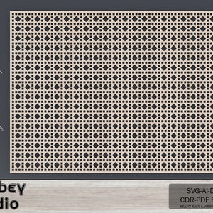 Seamless Rattan Cane Pattern for Laser Cutting, Boho Webbing Texture ...