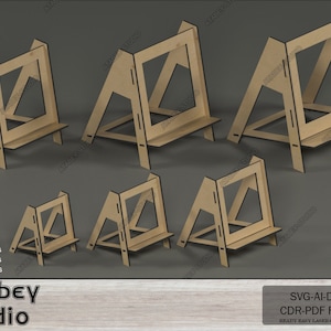 Lasergesneden ezelsdisplays / lijst en telefoonstandaard / eenvoudige fotolijsthouders SVG CDR DXF Ai 556