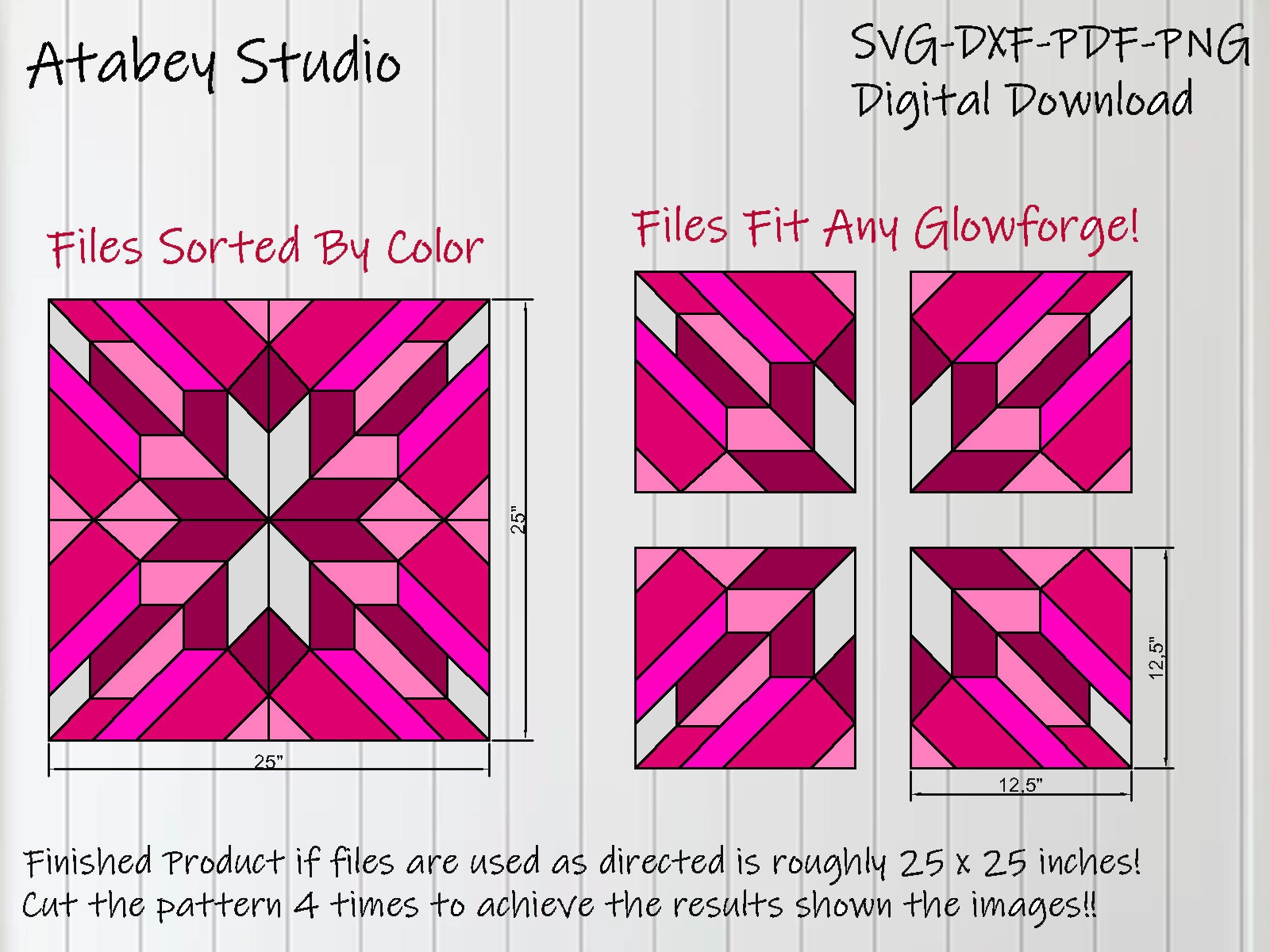 Quilt Laser Cut File Bundle Traditional Wood Quilt Pattern for Etsy