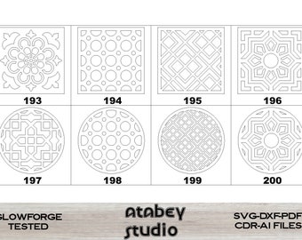 Geometric Wall Art / Decorative Partitions / Panel Screen Room Divider / Cnc Files / Laser Cutting File / Coaster Panels 452