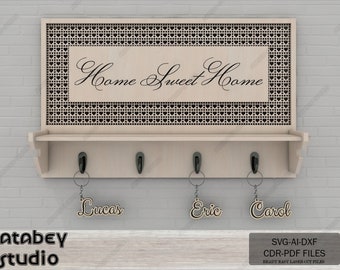 Picture Frame Diy Key Holder For Wall Customizable Rattan Key