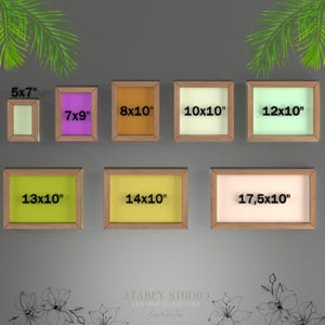 Frames laser svg gesneden bestanden vierkant Home Decor Svg Dxf Cdr-bestanden glowforge digitale download 409