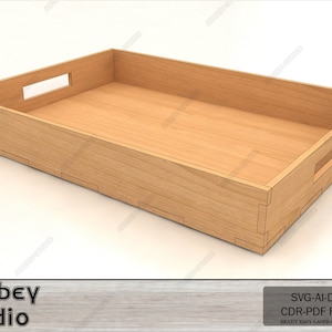 Plany cięcia płaskiej tacy DIY - Twórz eleganckie tace do serwowania - Szczegółowe plany cięcia laserowego 658