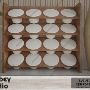 Elegante porta cialde da caffè in legno – Perfetto organizer da cucina per l'esposizione delle capsule 606