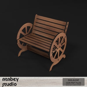DIY Wooden Garden Bench Laser Cut Design Perfect for Miniature Projects ...