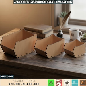 Schreibtisch Organizer Stapelbar Aufbewahrungsbox svg - Holz Desktop Organizer Aufbewahrungskorb 575