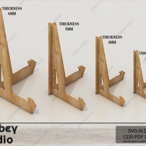 Portapiatti personalizzabili con cornice per piatti - Ideali per piatti, libri, foto - Espositori in legno 649