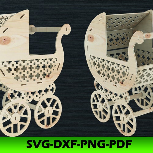 3mm and 4mm Baby Stroller Svg Cnc Laser Cut File Carriage Svg - Etsy