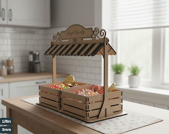 Laser Cut Candy Holder SVG Files - Sweet Treat Stand Digital Download for DIY Craft Projects 559