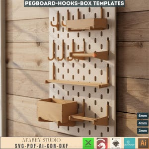 Custom Pegboard Display - Adjustable Hooks and Shelves - Perfect for Organizing Jewelry and Tools 683