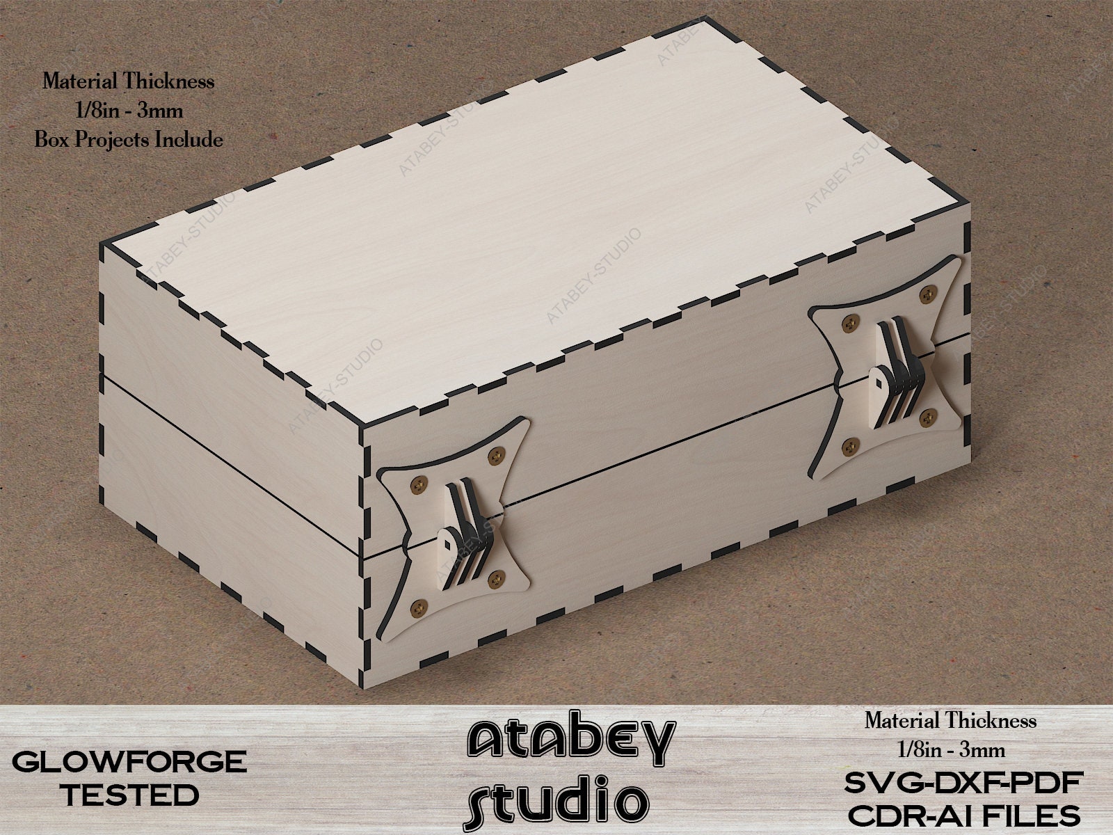 Wood Hinges and Box Laser Cut Files / Hinge Templates for Etsy UK