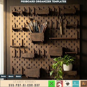 DIY Pegboard Organizer - Anpassningsbar väggpegboard - Hylladesign - Pegboard Storage Solutions