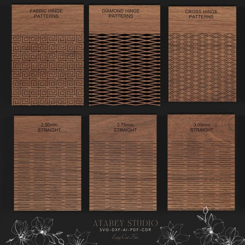 Living Hinge Laser Cut Patterns for Flexible Wood Projects | Perfect ...