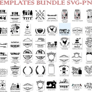 125 pcs home svg baking template kitchen bundle dxf,svg,eps,pdf,png format 53