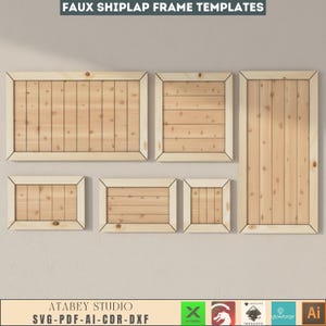 Faux Shiplap Sign Backers, Laser cut files SVG DXF vector plans, glowforge file svg, laser cut template, laser svg, laser cutting files 132 image 5