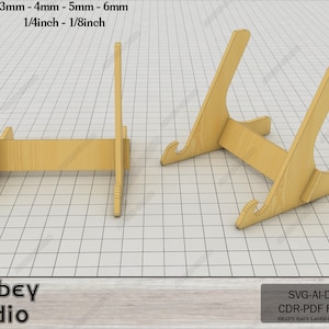 Supporto per cornice tagliata al laser - Cavalletto per piatto, piatto, libro e display per foto 647