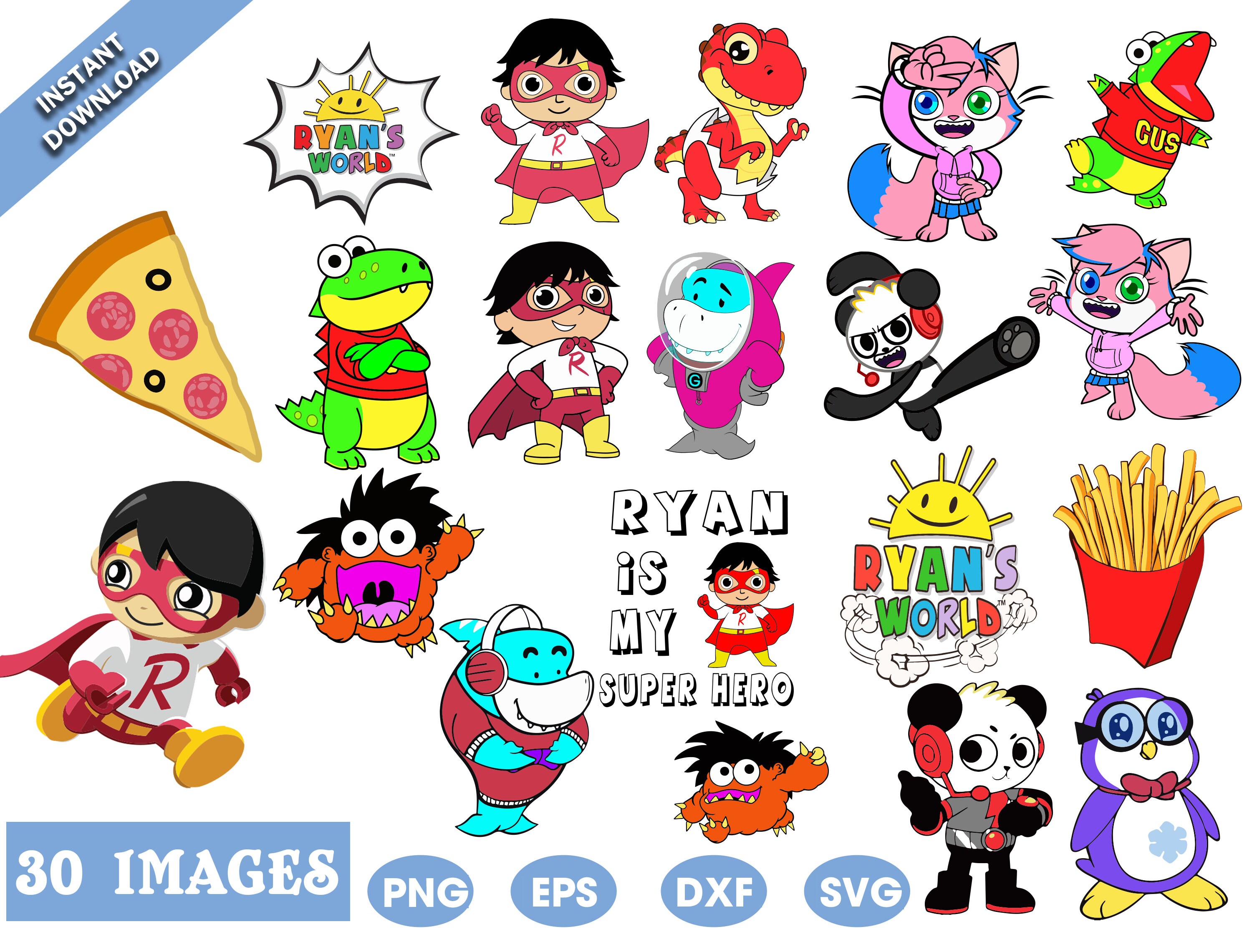 Ryans World SVG Ryans World Bundle SVG Birthday Svg | Etsy