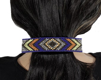 Rhinestone Hair Barrette: Colorful Geometric Bead Clip