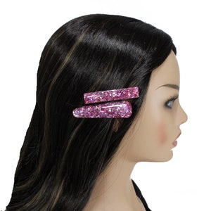 Handmade Glitter Resin Hair Clip: Sparkly Alligator Barrette