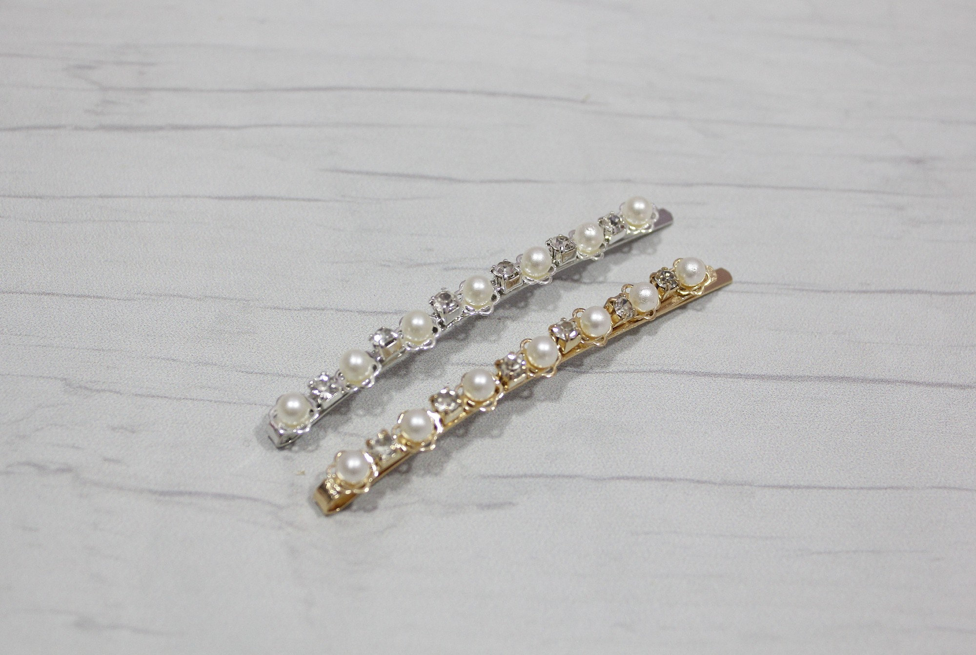 9pcs Pearl Hair Pins Set, Leaf Rhinestone Bobby Pins, Bridal Hair Clips for Pearl hair pin set, floral - Baby main image 4